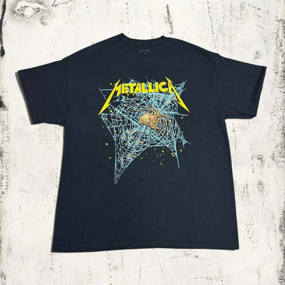 Metallica Spiderweb T-Shirt Size L Black Graphic